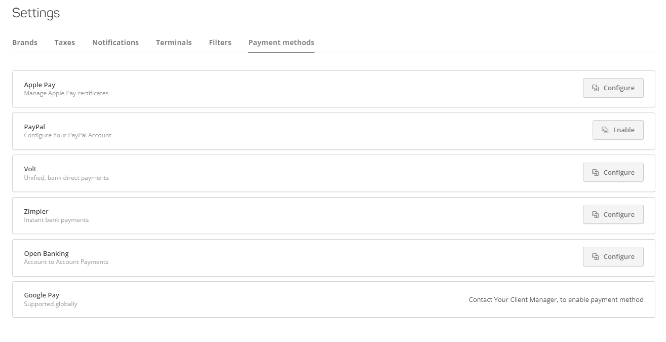 Account management screenshot